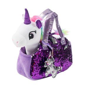 Unicorn Pet Plush 3pc Set - White/Purple